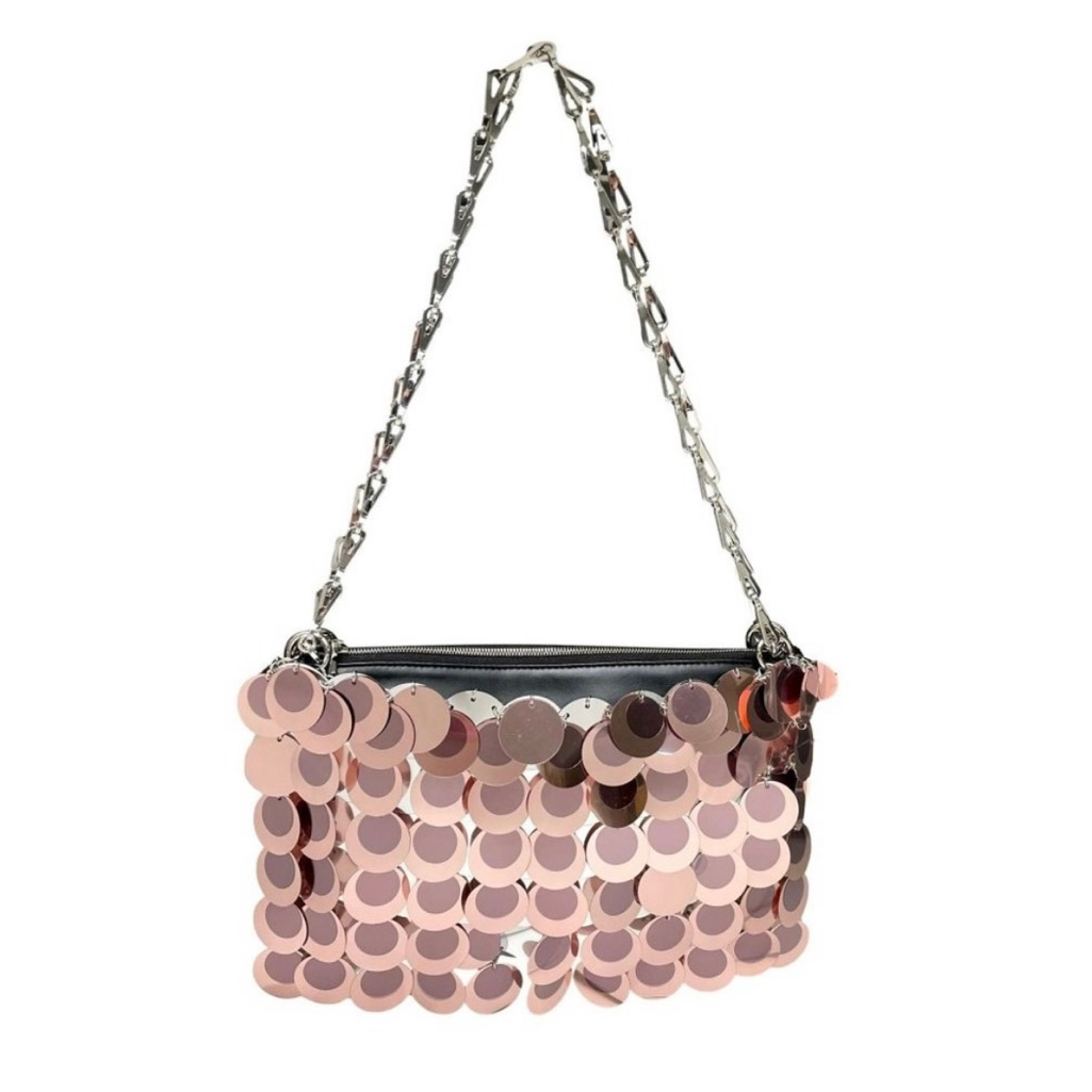 Paco Rabanne Sparkle Pink & Silver Disco Bag